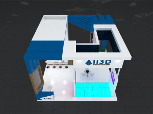 Exhibition Stall Four Side Open 7X7 3D Model