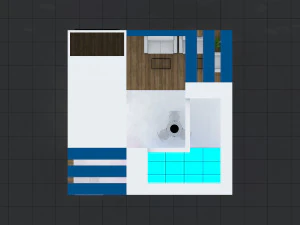 Exhibition Stall Four Side Open 7X7 3D Model