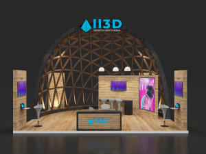 Exhibition Stall Four Side Open 7X7 3D Model