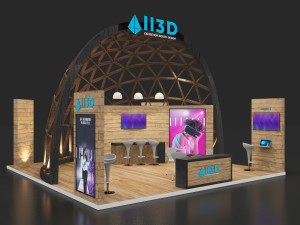 Exhibition Stall Four Side Open 7X7 Model 3D