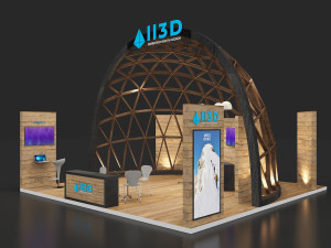 Exhibition Stall Four Side Open 7X7 Model 3D