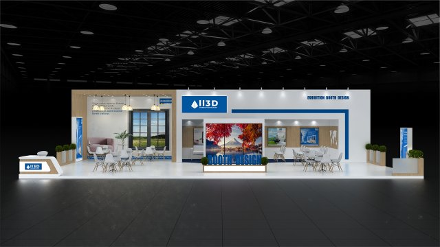 Exhibition Stall Three Side Open 16X10 Modello 3D .c4d .max .obj .3ds .fbx .stl .blend 