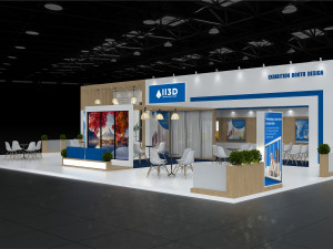 Exhibition Stall Three Side Open 16X10 Modello 3D
