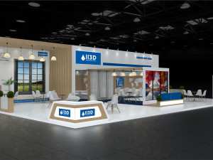 Exhibition Stall Three Side Open 16X10 Modello 3D