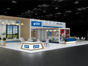 Exhibition Stall Three Side Open 16X10 3D Model