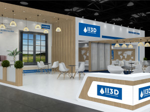 Exhibition Stall Three Side Open 16X10 Modello 3D