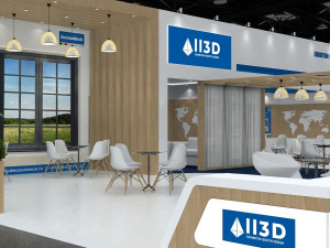 Exhibition Stall Three Side Open 16X10 Modello 3D