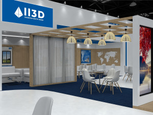 Exhibition Stall Three Side Open 16X10 Modello 3D