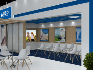 Exhibition Stall Three Side Open 16X10 Modello 3D