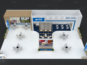 Exhibition Stall Three Side Open 16X10 Modello 3D