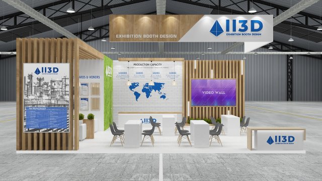 Exhibition Stall Two Side Open 8X10 Modèle 3D .c4d .max .obj .3ds .fbx .stl .blend 