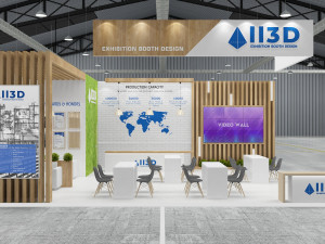 Exhibition Stall Two Side Open 8X10 3D Model