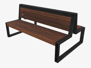 bangku ganda Model 3D