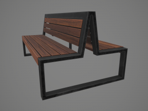 double bench Model 3D