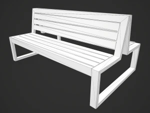 double bench 3D Model