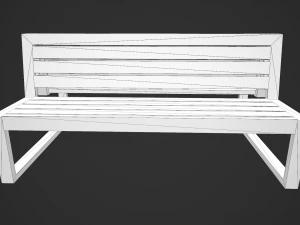 double bench 3D Model