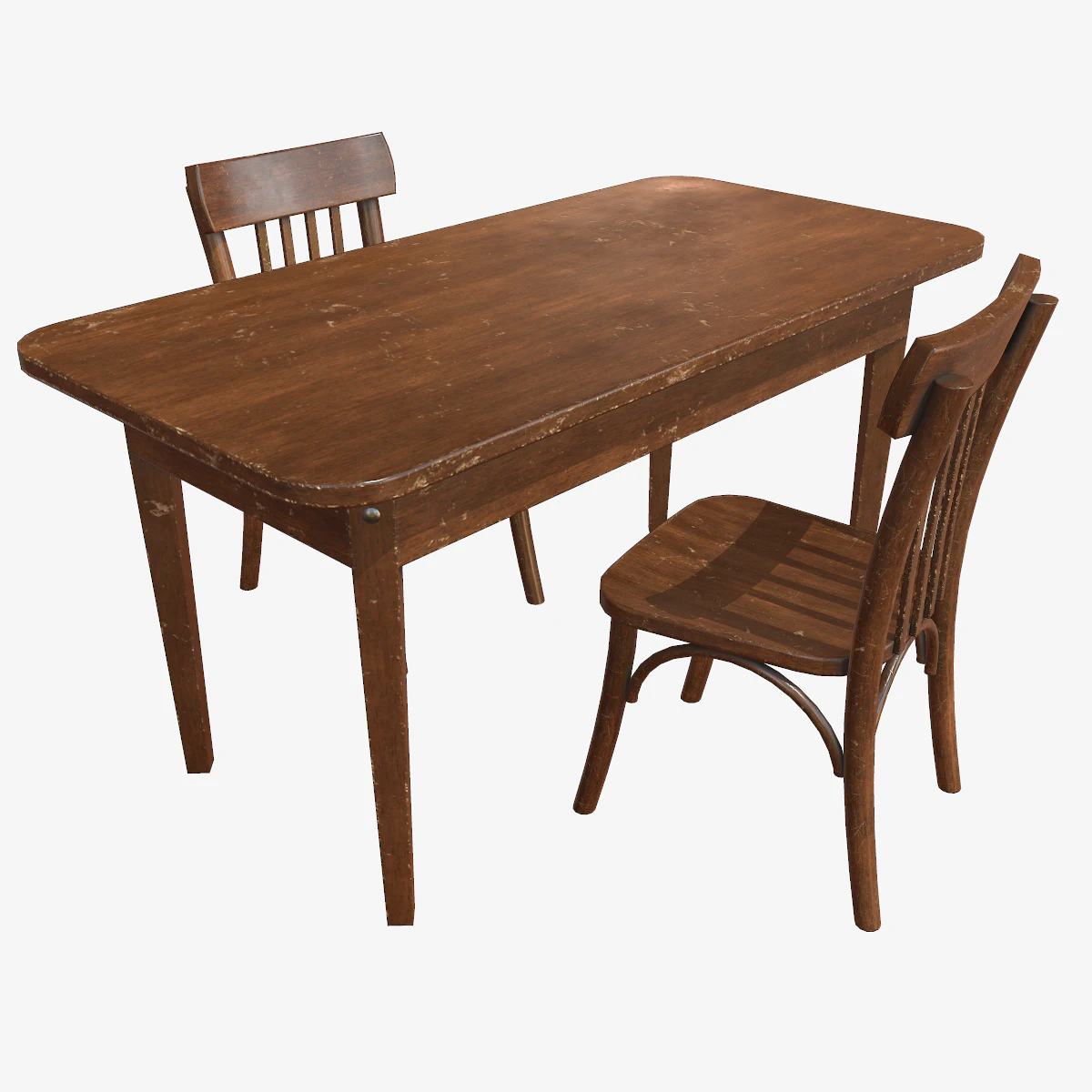 old table and chair 3D Model .c4d .max .obj .3ds .fbx .stl .blend