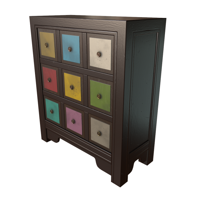 commode 3D Модель .c4d .max .obj .3ds .fbx .stl .blend 