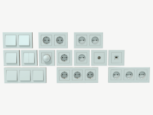 electrical switches and outlets 3D Model