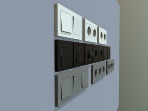 electrical switches and outlets 3D-Modell