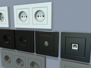 electrical switches and outlets 3D-Modell