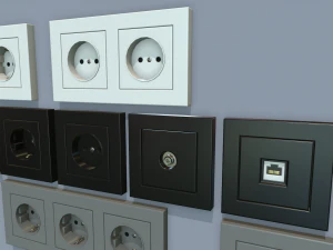 electrical switches and outlets 3D Model
