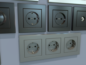electrical switches and outlets 3D-Modell
