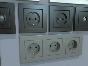 electrical switches and outlets 3D Model