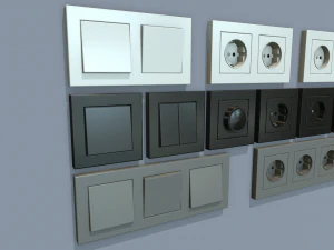 electrical switches and outlets 3D Model