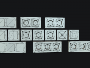 electrical switches and outlets 3D-Modell