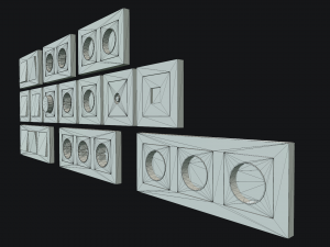 electrical switches and outlets 3D-Modell