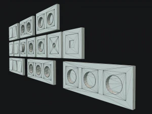electrical switches and outlets 3D Model