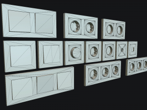 electrical switches and outlets 3D-Modell