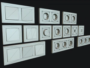 electrical switches and outlets 3D Model