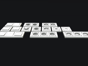 electrical switches and outlets 3D-Modell