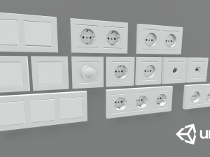 electrical switches and outlets 3D-Modell