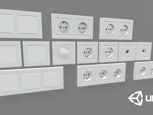 electrical switches and outlets 3D Model