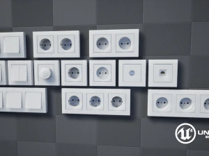 electrical switches and outlets 3D Model