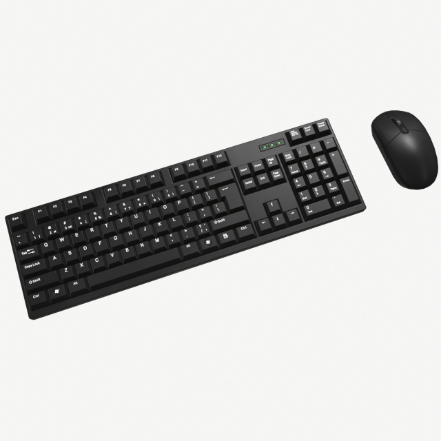 computer mouse and keyboard 3D Model .c4d .max .obj .3ds .fbx .stl .blend 