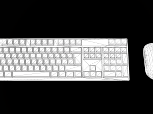 computer mouse and keyboard 3D Model