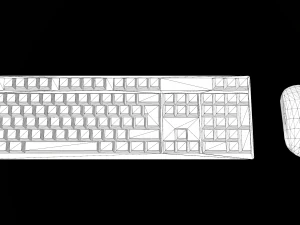 computer mouse and keyboard 3D Model