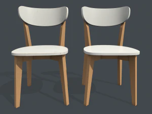 mesa e cadeira de jantar antigas Modelo 3D