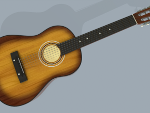 acoustic guitar Modello 3D