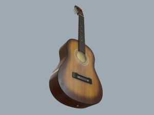 acoustic guitar Modello 3D
