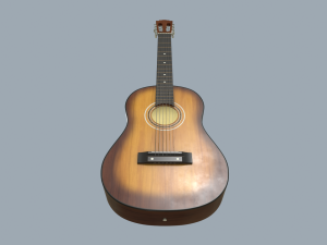 acoustic guitar Modello 3D