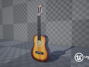 acoustic guitar Modello 3D