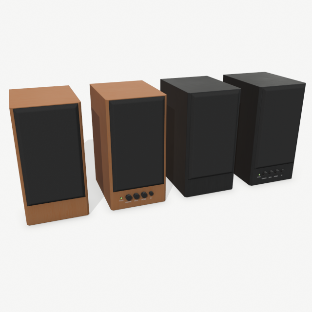 computer speakers 3D Model .c4d .max .obj .3ds .fbx .stl .blend 