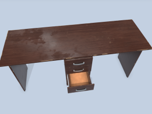 old desk Modelo 3D