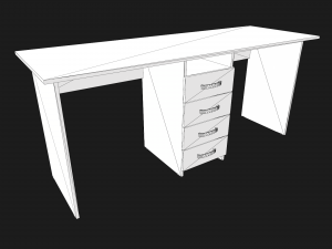 old desk Modelo 3D