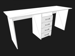 old desk 3D Model